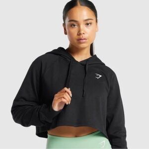 Gymshark Training Cropped Hoodie  Pullover Sweater  Black SZ XL